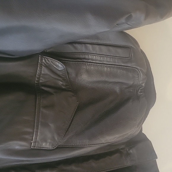 Vintage Durkee's Express Flight Leather Bomber Jacket - Picture 3 of 14